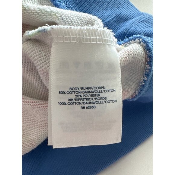 Lands End Hoodie Tye Dye Blue Yellow Blue Kangaroo Pocket Blue Cuffs & Hem XXL - Picture 5 of 6